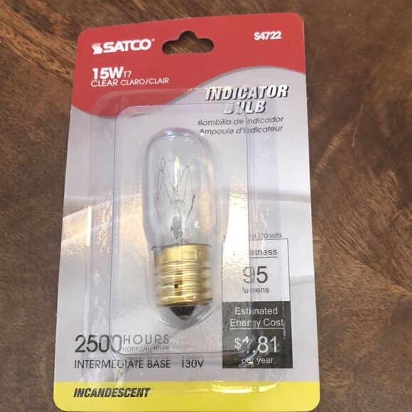Satco S4722 130V Intermediate Base 15-Watt T7 Light Bulb, Clear, 7 bulbs - Picture 3 of 4